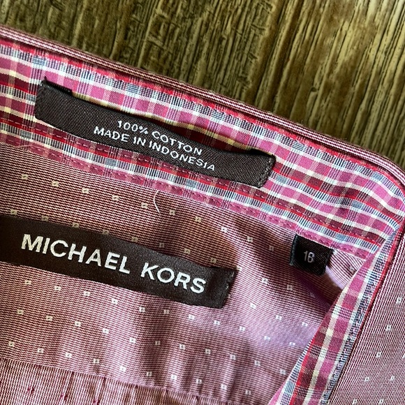 MICHAEL KORS Young Mens Shirt Long
Sleeve Button Down, 16 - Picture 6 of 8